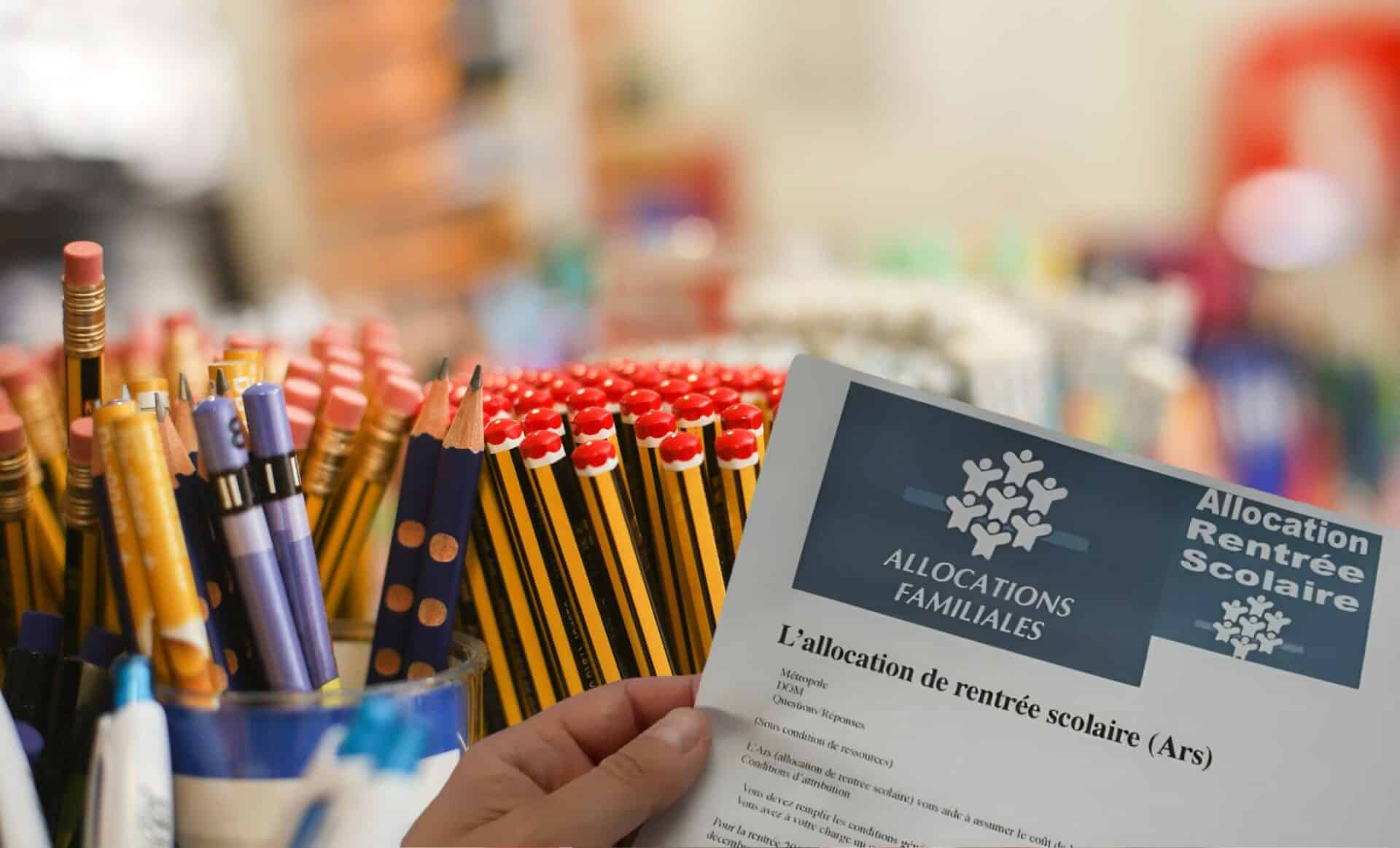 Fournitures scolaires pour illustrer lAllocation De Rentrée Scolaire