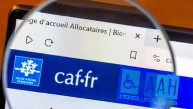 Page d'accueil du site internet de la CAF