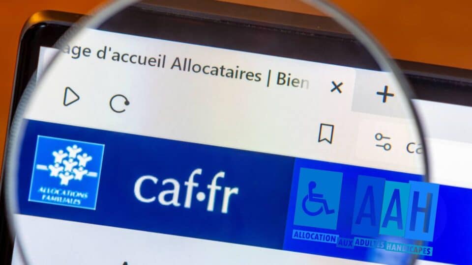 Page d'accueil du site internet de la CAF