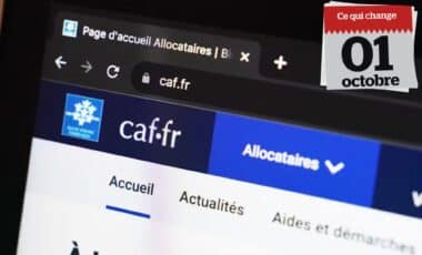 L'écran d'un site web de la CAF pour illustrer les changements du prochain mois