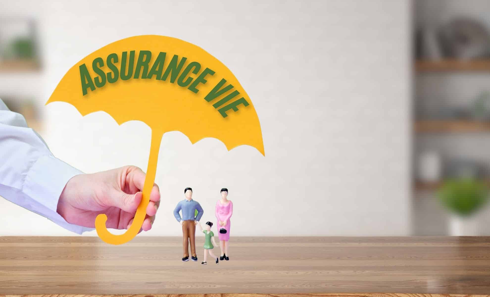 Photo-montage montrant une famille couverte par l'assurance vie