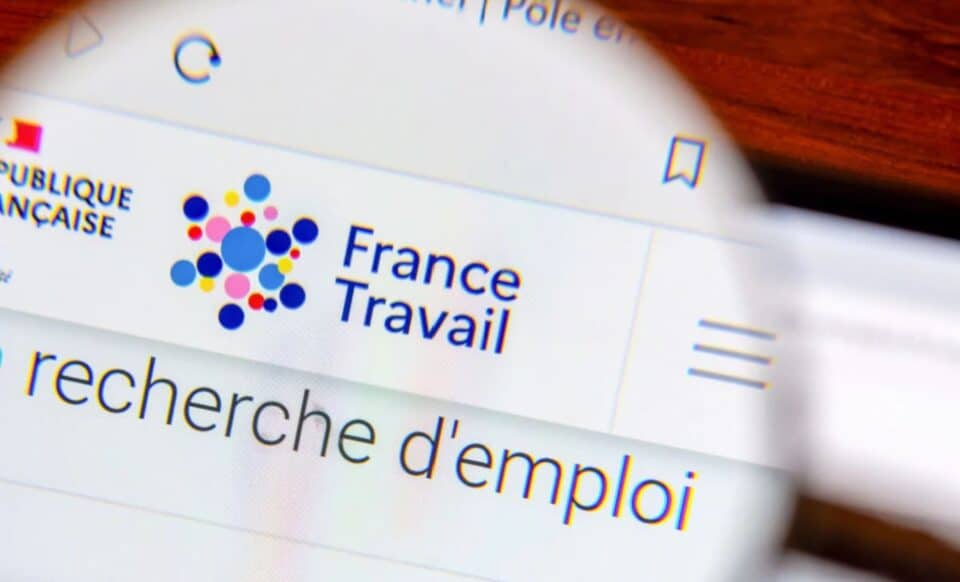 Photo de la plateforme électronique de France Travail, organisme qui gère les versements des allocations chômage