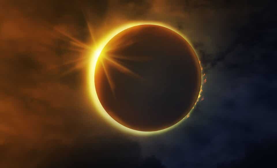 Photo d'une éclipse solaire