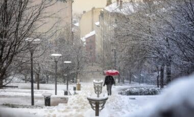 Photo illustrant des conditions météorologiques hivernales