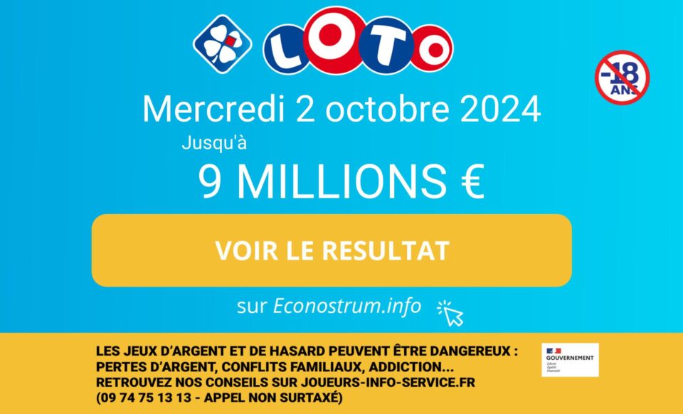 Photo pour annoncer les résultats du Loto