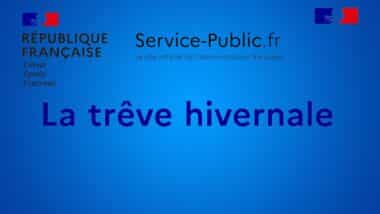 Une photo du site du service public qui met en avant la trêve hivernale