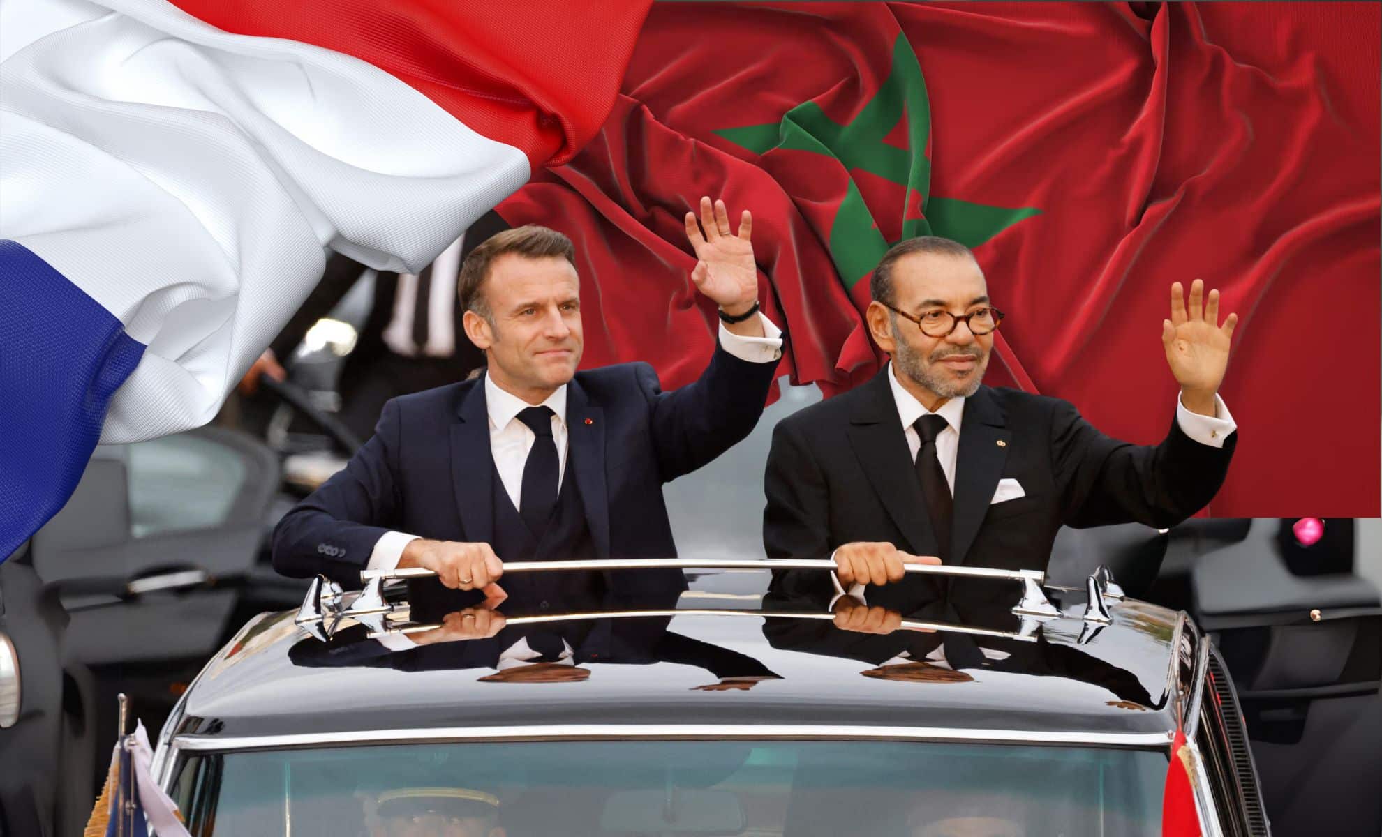 Le président français et Le roi du Maroc