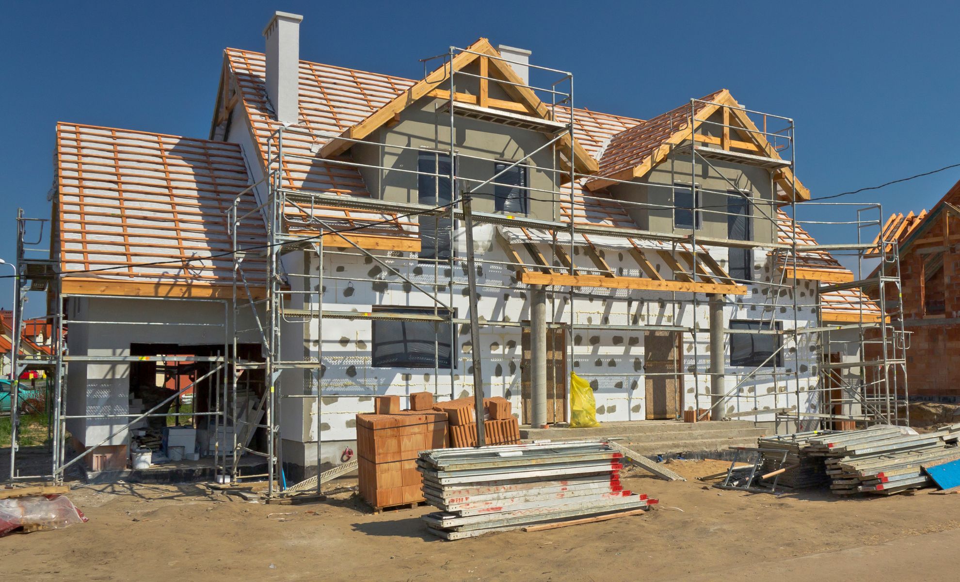Photo d'un logement neuf en construction