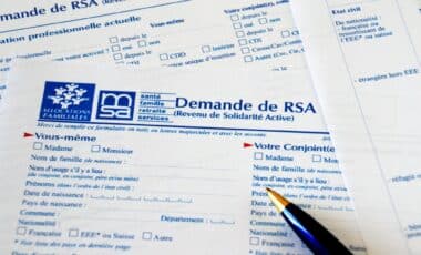 Un formulaire de demande du RSA