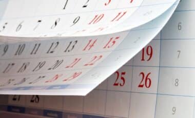 Calendrier pour illustrer les dates de versement des retraites au mois de décembre