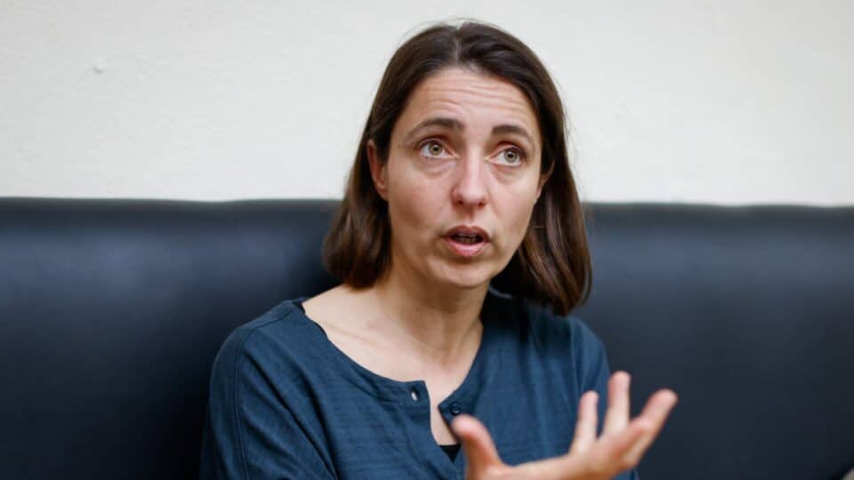 La secrétaire générale de la CGT Sophie Binet qui a réagi aux plans sociaux