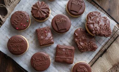 Des biscuits au chocolat déposée sur une plaque recouverte de papier sulfurisé