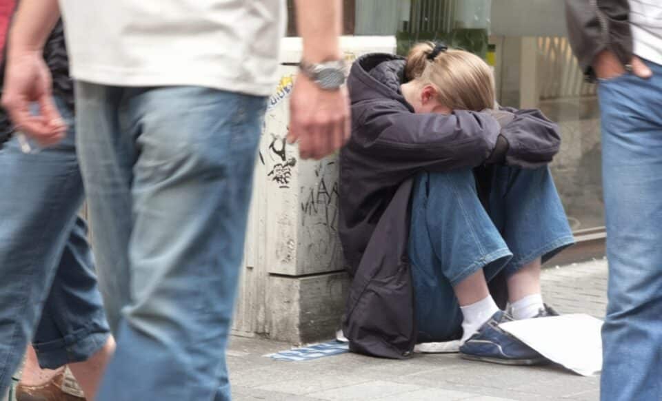 Une personne touchée par la pauvreté