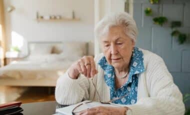 Une bénéficiaire de la pension de réversion