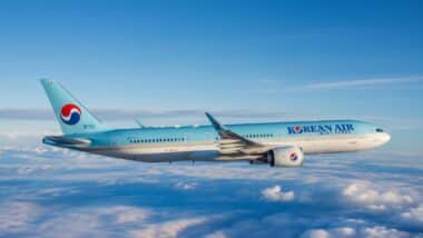 Un avion de Korean Air pour évoquer le classement des meilleures compagnies aériennes