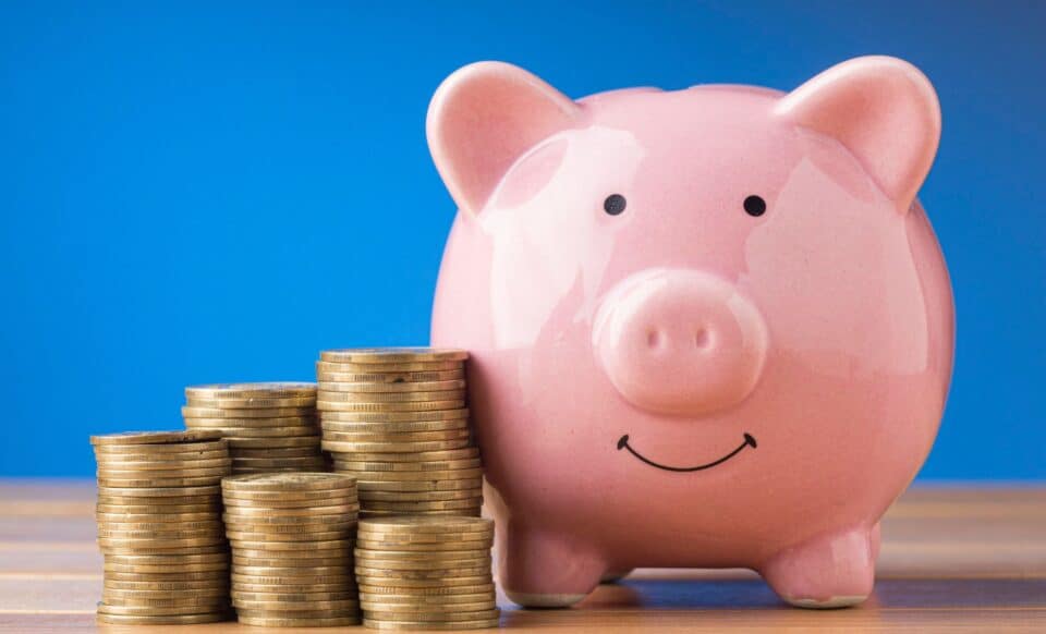 une tirelire rose en forme de cochon pour évoquer l'épargne salariale