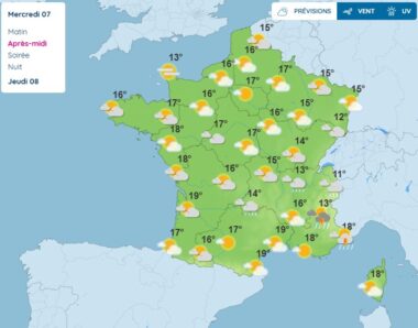 Météo : orages violents et pluies intenses, les départements en alerte ce mercredi Météo