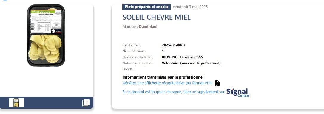 Carrefour, Leclerc, Intermarché et Système U : rappel massif de pâtes fraîches potentiellement contaminées à la Listeria Rappel