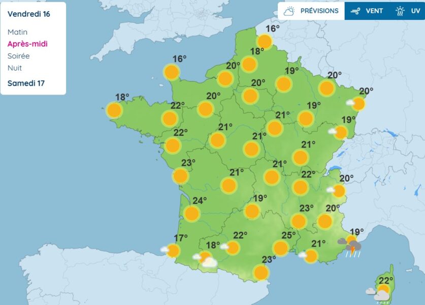 Météo : temps majoritairement printanier ce vendredi, quelques régions encore touchées par les intempéries Météo