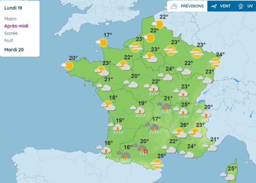 Météo : orages, pluies, vent… Une semaine fortement agitée en perspective Météo