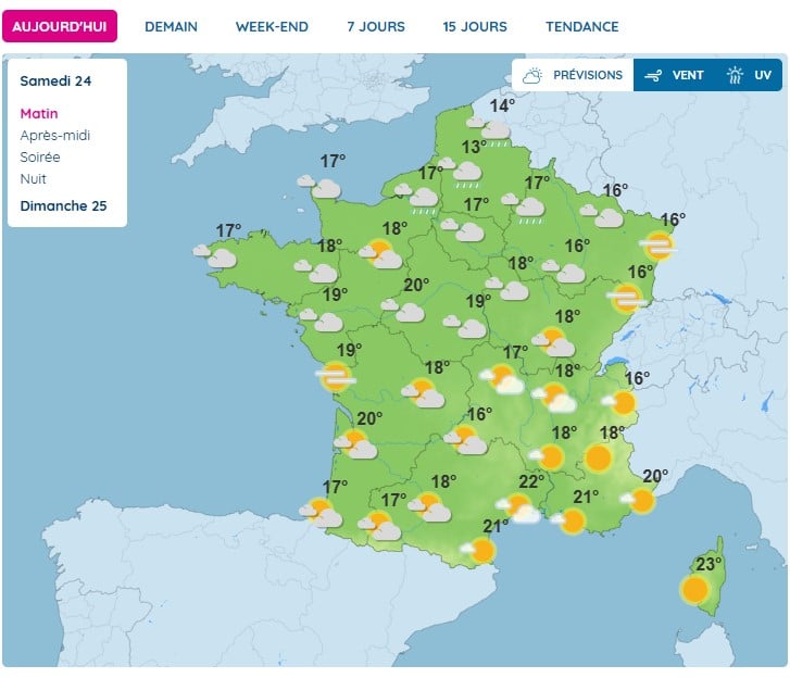 Météo : chute des températures avec de possibles gelées et de faibles pluies Météo