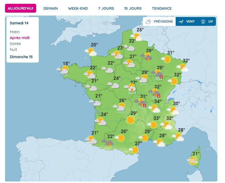 Météo : les orages persistent, 15 départements placés en vigilance orange Météo