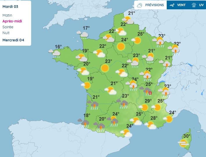 Météo : orages, pluie, grêle vont s'intensifier cet après-midi, 5 départements en vigilance orange Météo
