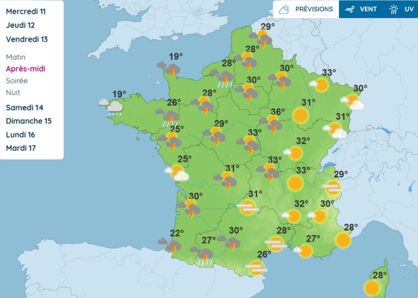 Alerte canicule : jusqu'à 45°C ressentis dès jeudi, voici les régions où il fera le plus chaud Canicule