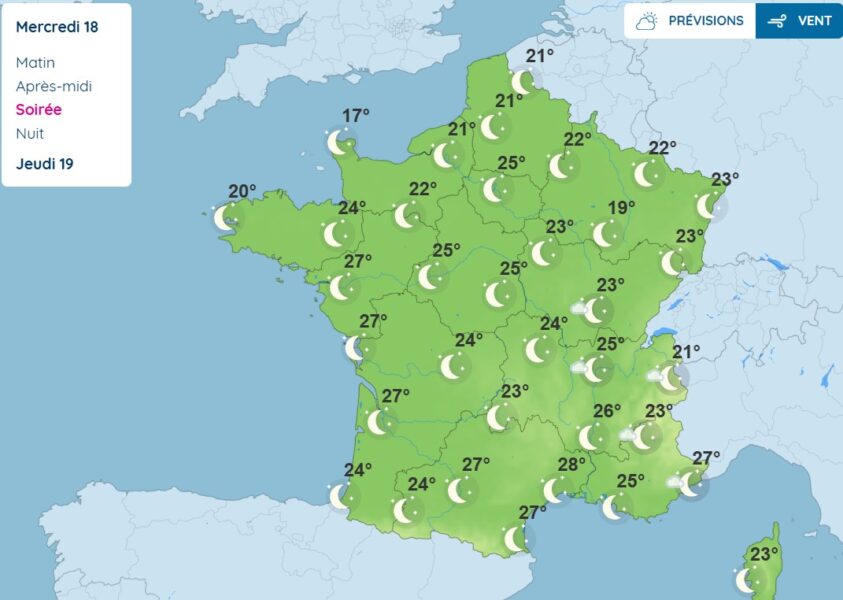 Météo : jusqu'à 35 degrés attendus ce mercredi, voici les régions où il fera le plus chaud Météo