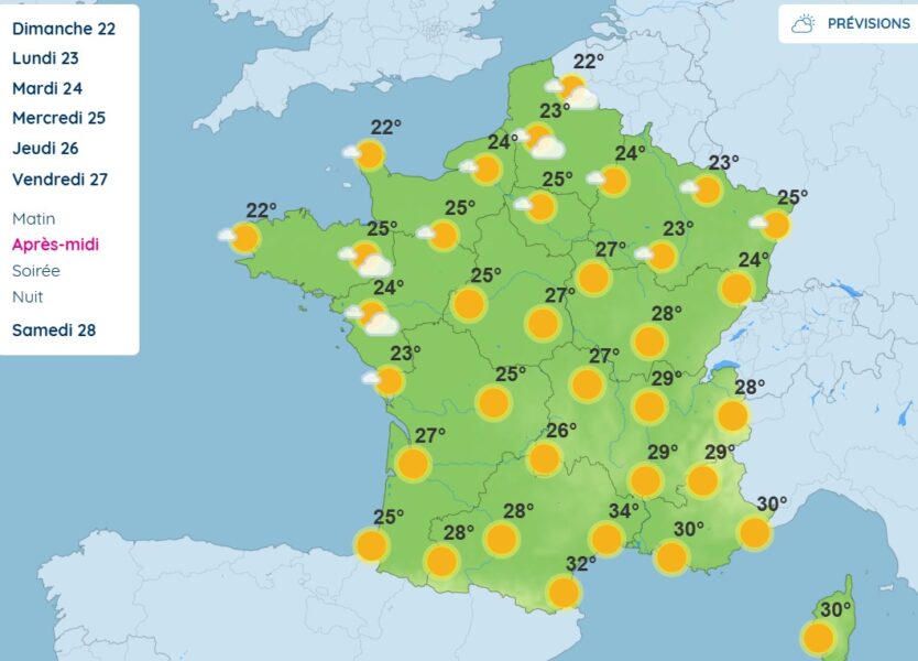 Météo : chaleur extrême, orages et baisse des températures. Ce qui vous attend cette semaine Météo