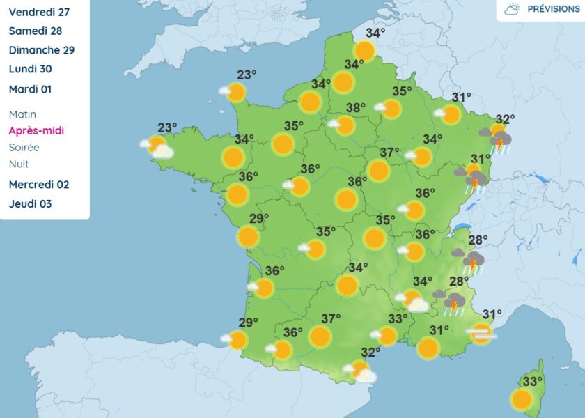 Météo : la France se prépare à affronter une canicule record en cette fin juin, voici les régions concernées Canicule