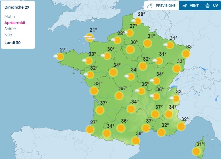 Météo : la France étouffe sous la canicule, 73 départements en alerte orange Météo