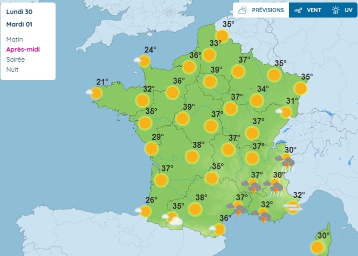 Canicule extrême : jusqu'à 42 degrés dès lundi, des températures historiques attendues cette semaine Canicule