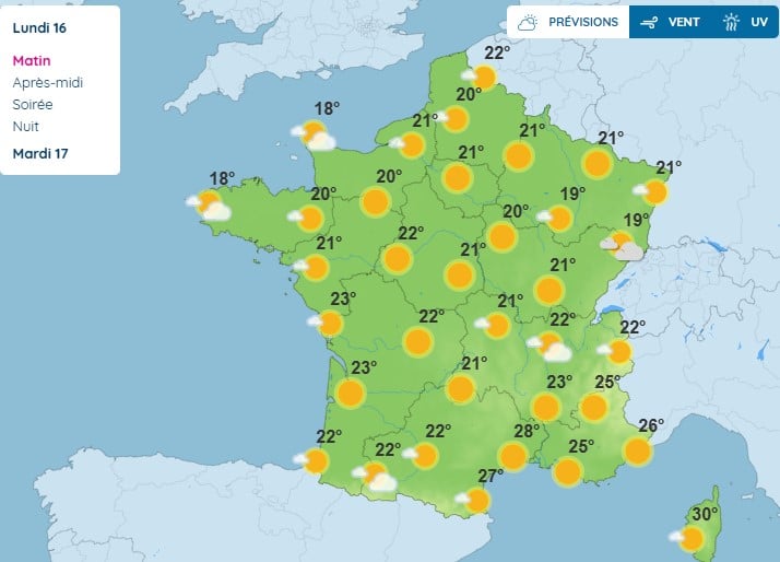 Météo : retour du soleil ce lundi, voici les régions où il fera chaud Météo