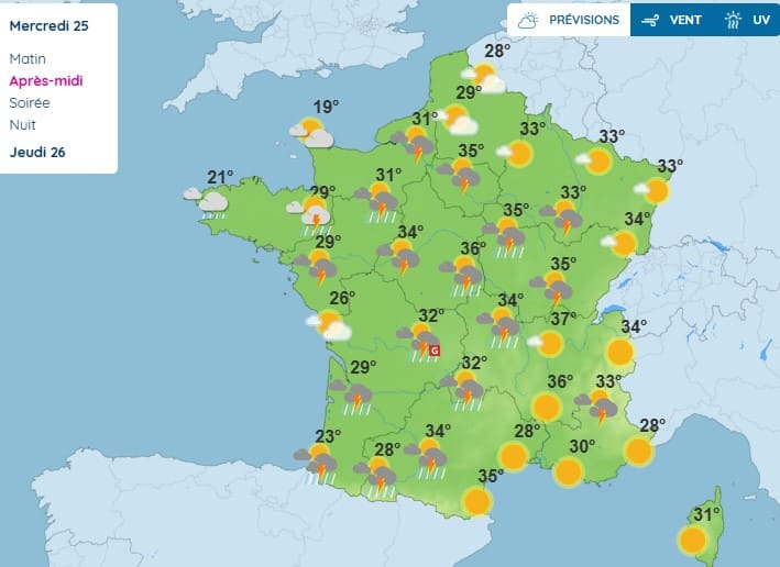 Météo : orages violents, vents à 100 km/h, chutes de grêle… 47 départements en alerte orange ce mercredi Météo