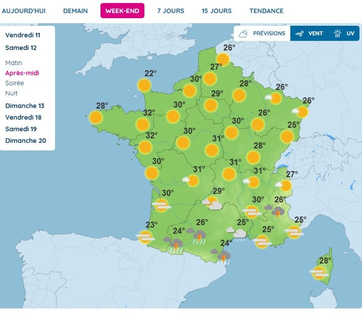 Alerte météo : les orages violents succèderont aux chaleurs ce week-end, voici les régions concernées Météo