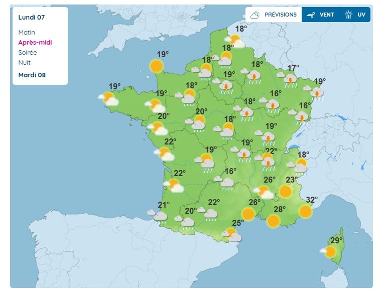 Orages, canicule et vents violents : Météo-France place 39 départements en alerte Météo