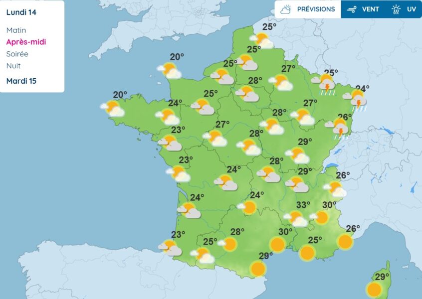 Météo : entre soleil, chaleur et orages, voici ce qui nous attend la semaine prochaine Météo