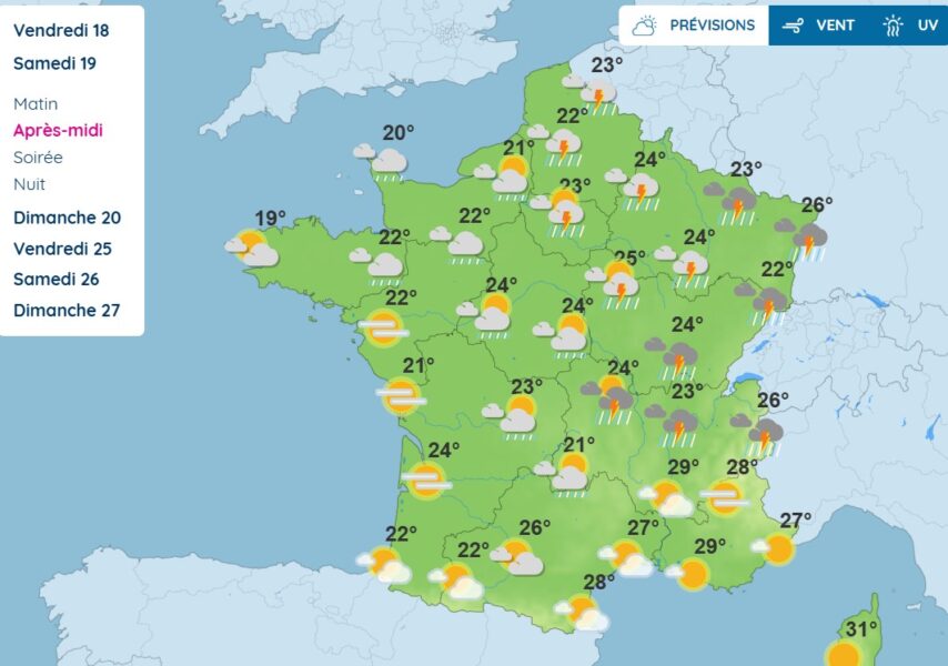 Météo : des orages violents vont balayer la France dans les prochains jours, voici où et quand ils frapperont Orages