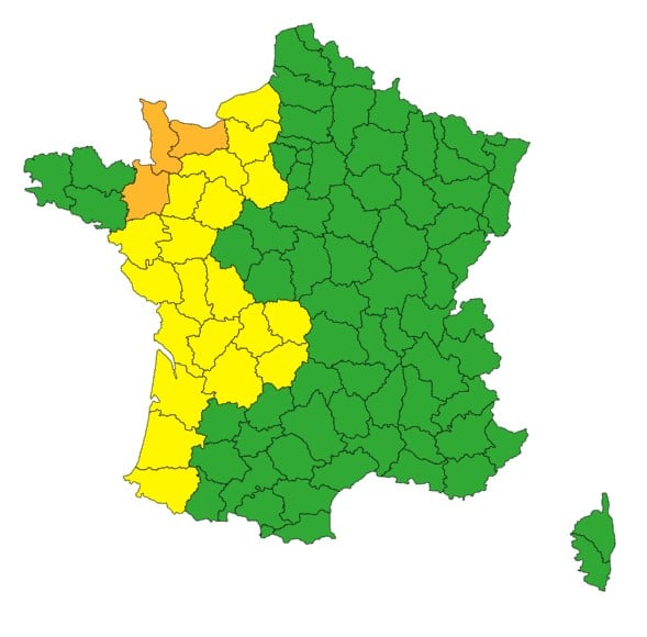 Météo : une nouvelle perturbation va toucher le pays, 3 départements en alerte orange Météo
