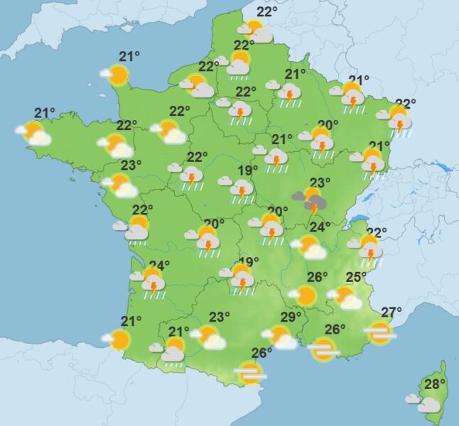 Météo : des pluies diluviennes s'abattent sur la France, 14 départements placés en vigilance orange Météo