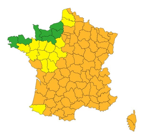 Météo : Jusqu'à 39 degrés attendus, 75 départements restent en alerte orange canicule Météo