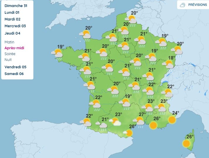Météo : pluies, orages et soleil, la première semaine de septembre s'annonce très agitée Météo