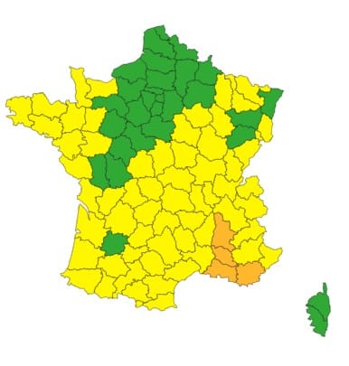 Vents violents, orages et pluie-inondation : Météo France place plusieurs départements en alerte orange Météo