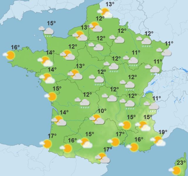 Météo : un vendredi maussade, pluie et baisse des températures au programme météo