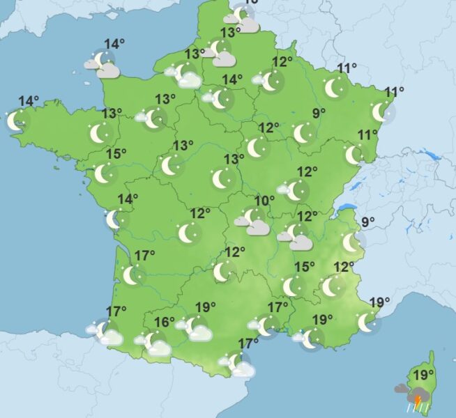 Météo : violents orages et fortes averses s’abattent sur une partie de la France Météo