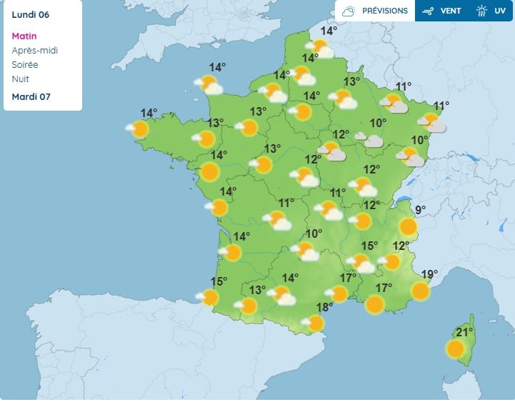 Météo : l'anticyclone des Açores s'installe, temps sec et températures de saison sur la France la semaine du 6 au 12 octobre Météo