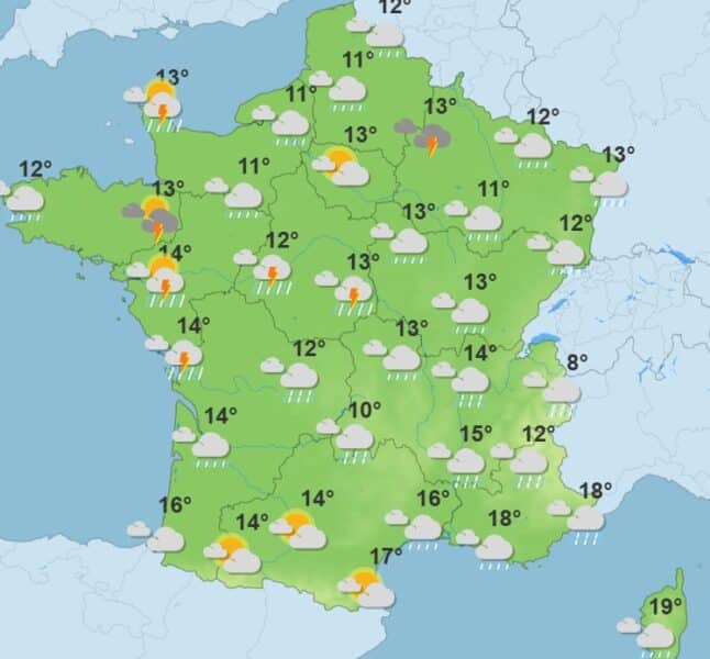 Météo : orages et pluies abondantes ce dimanche dans plusieurs régions Météo