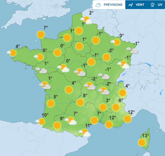 Météo : une vague de froid s’installe avec des températures proches de zéro Météo