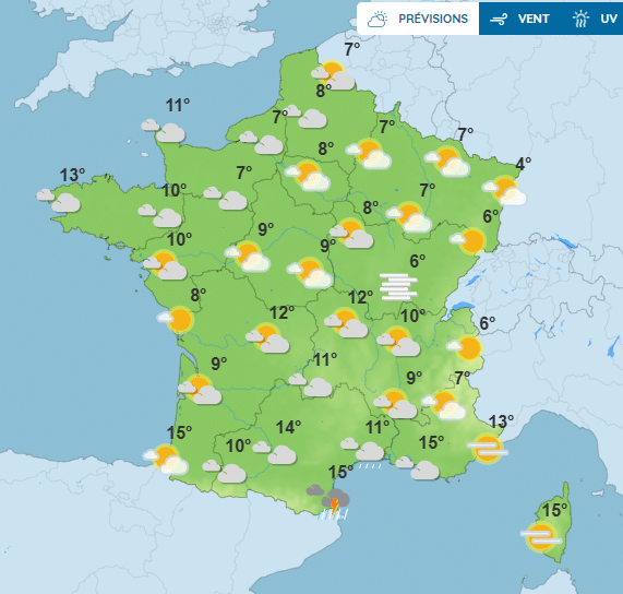 Météo : la tempête Emilia arrive, pluies, orages et vents violents attendus ce lundi 15 décembre Météo